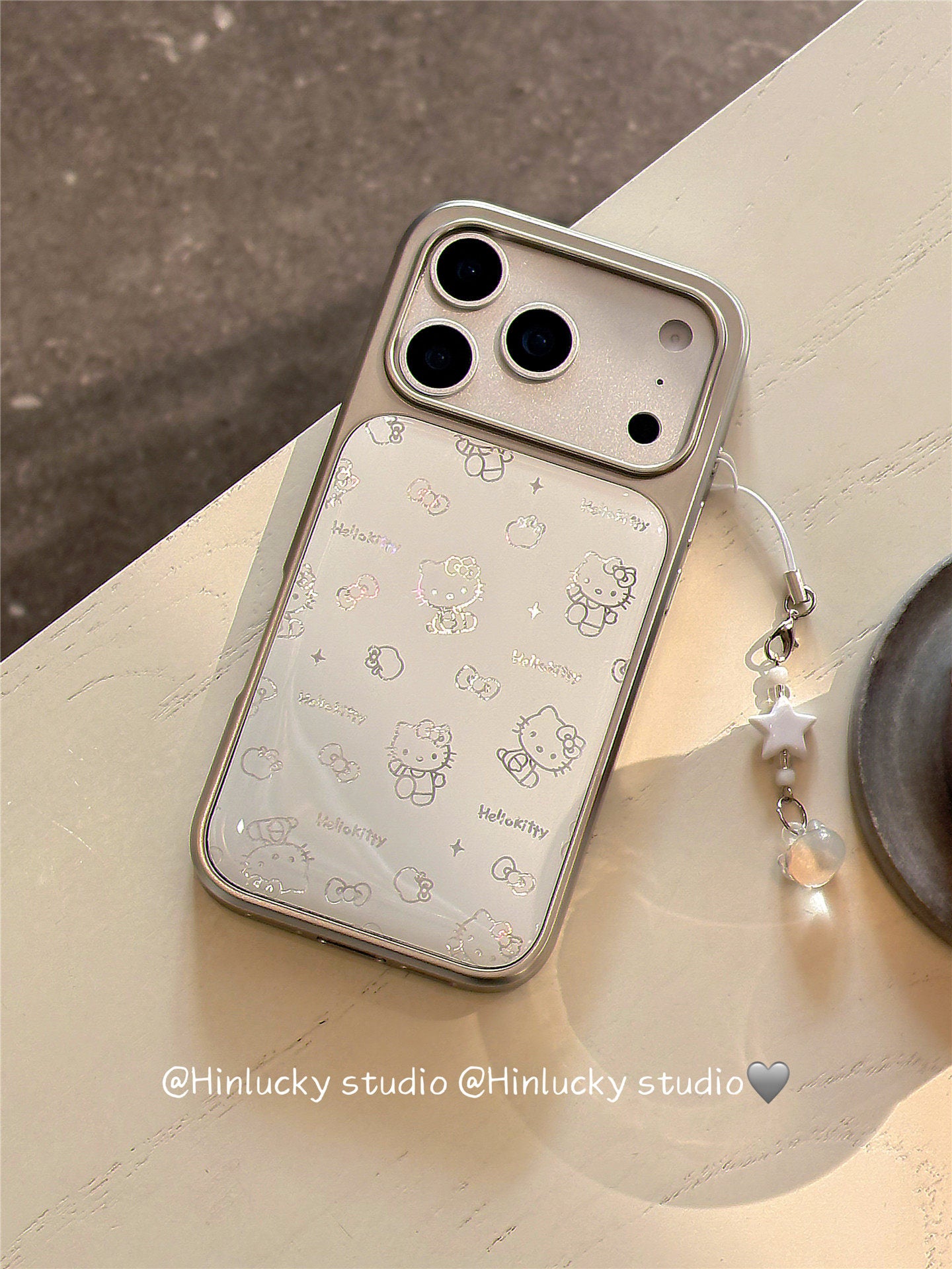 Ameigas Ins Cute Cartoon Cat Electroplated Phone Case