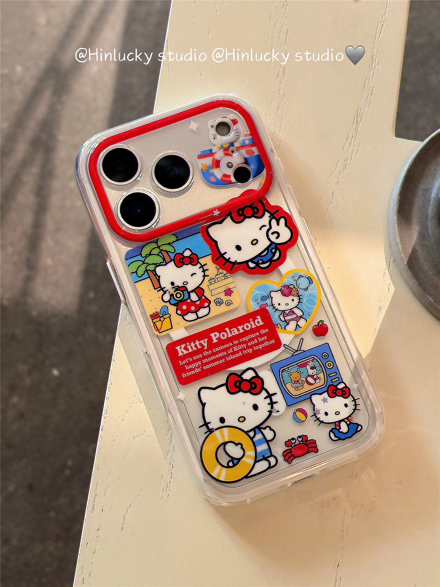 Ameigas GlitterGlide Kitten Case - Liquid Glitter Cat MagSafe Stand Cover for iPhone