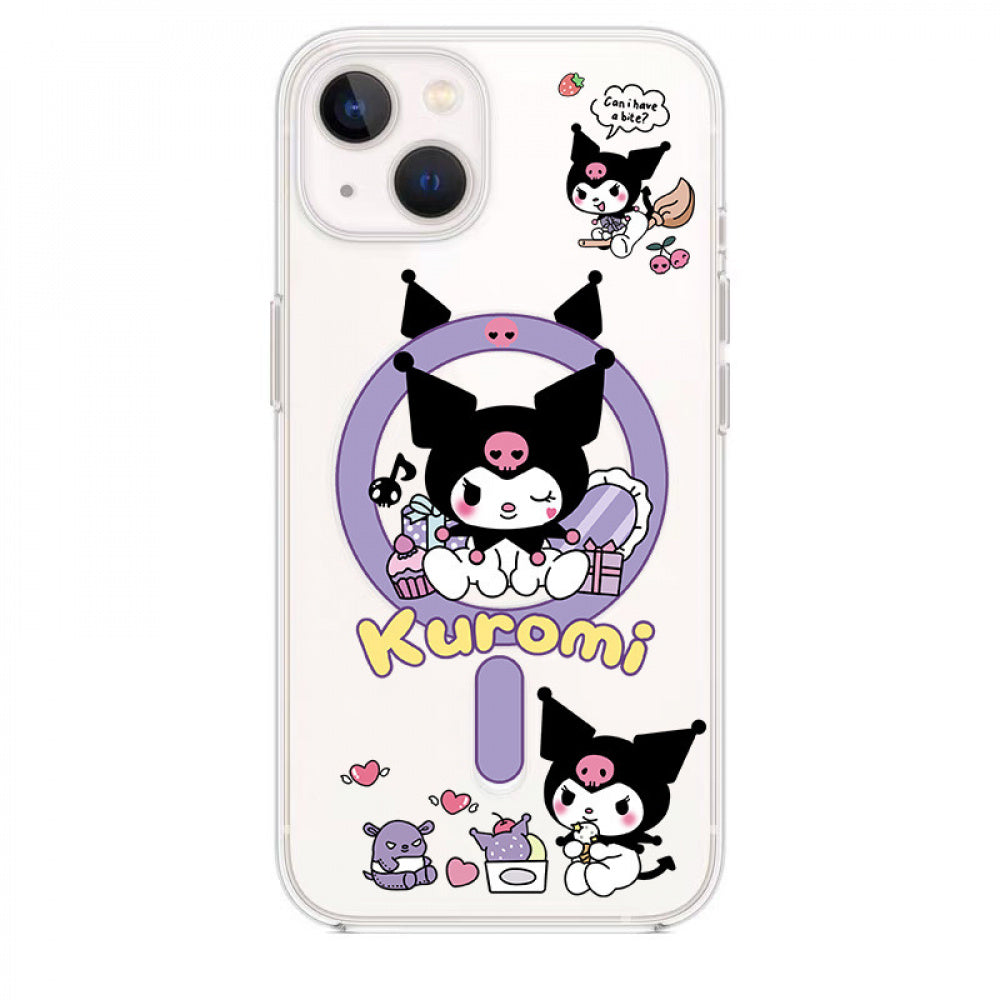 Ameigas Sanrio Kuromi Magnetic Phone Case for iPhone