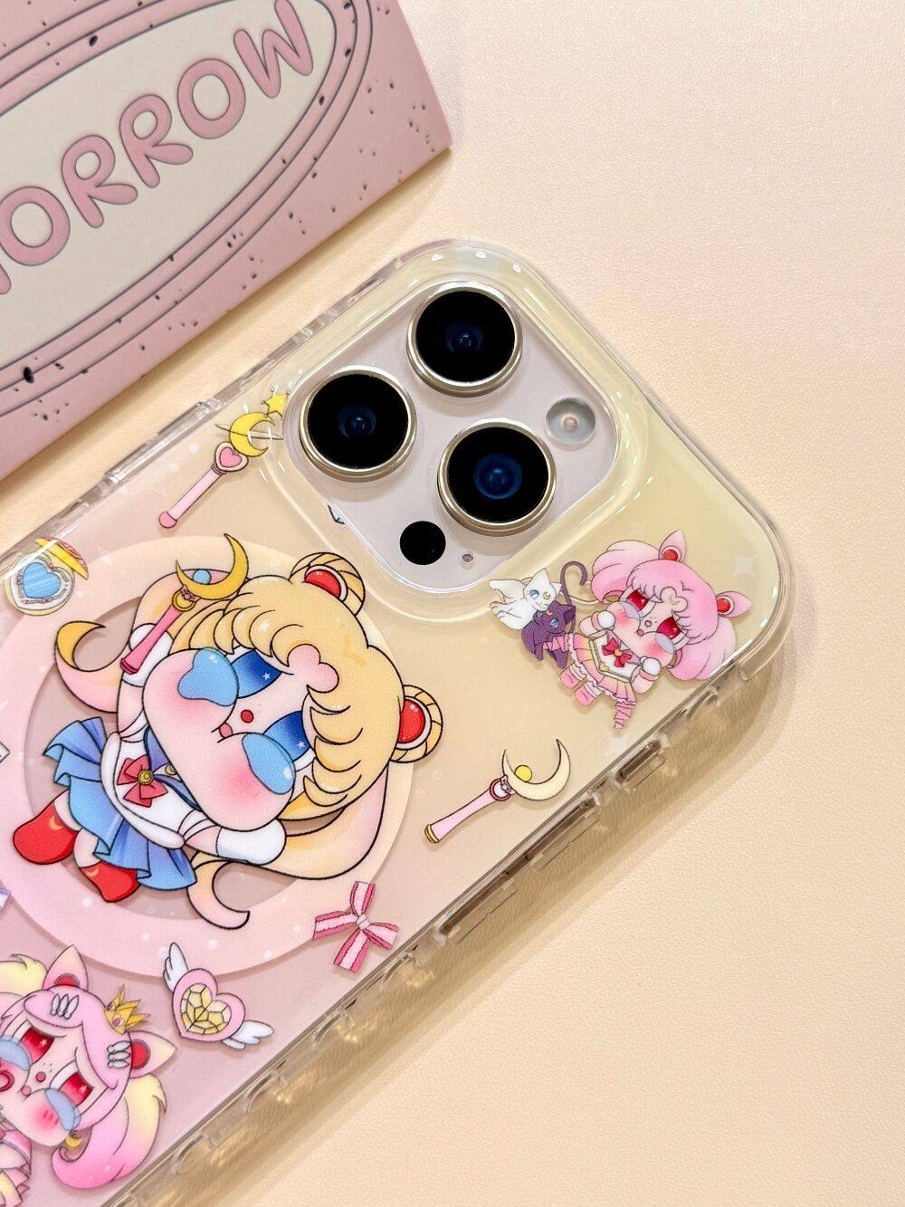 Ameigas Moon Lullaby Case - Sailor Moon & Weeping Child Art with Magnetic Stand