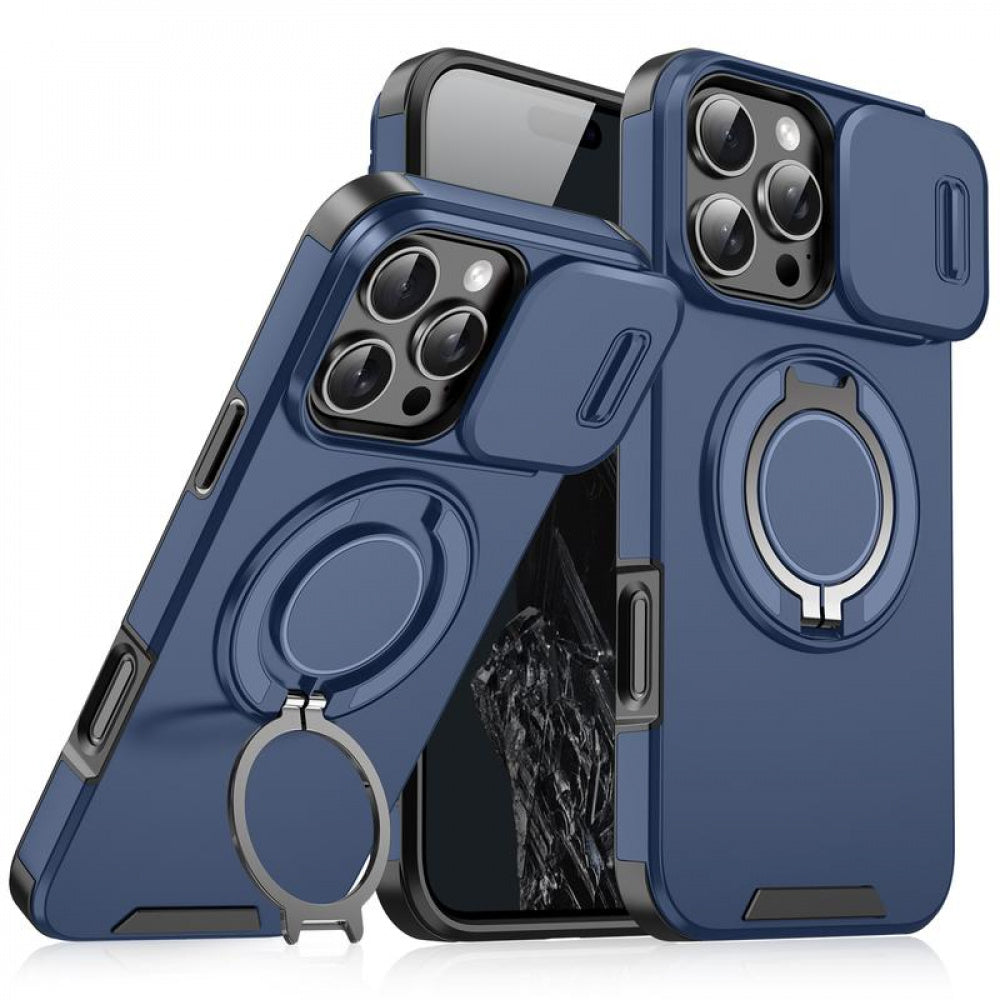Ameigas Ring Stand Protective Phone Case with Camera Guard