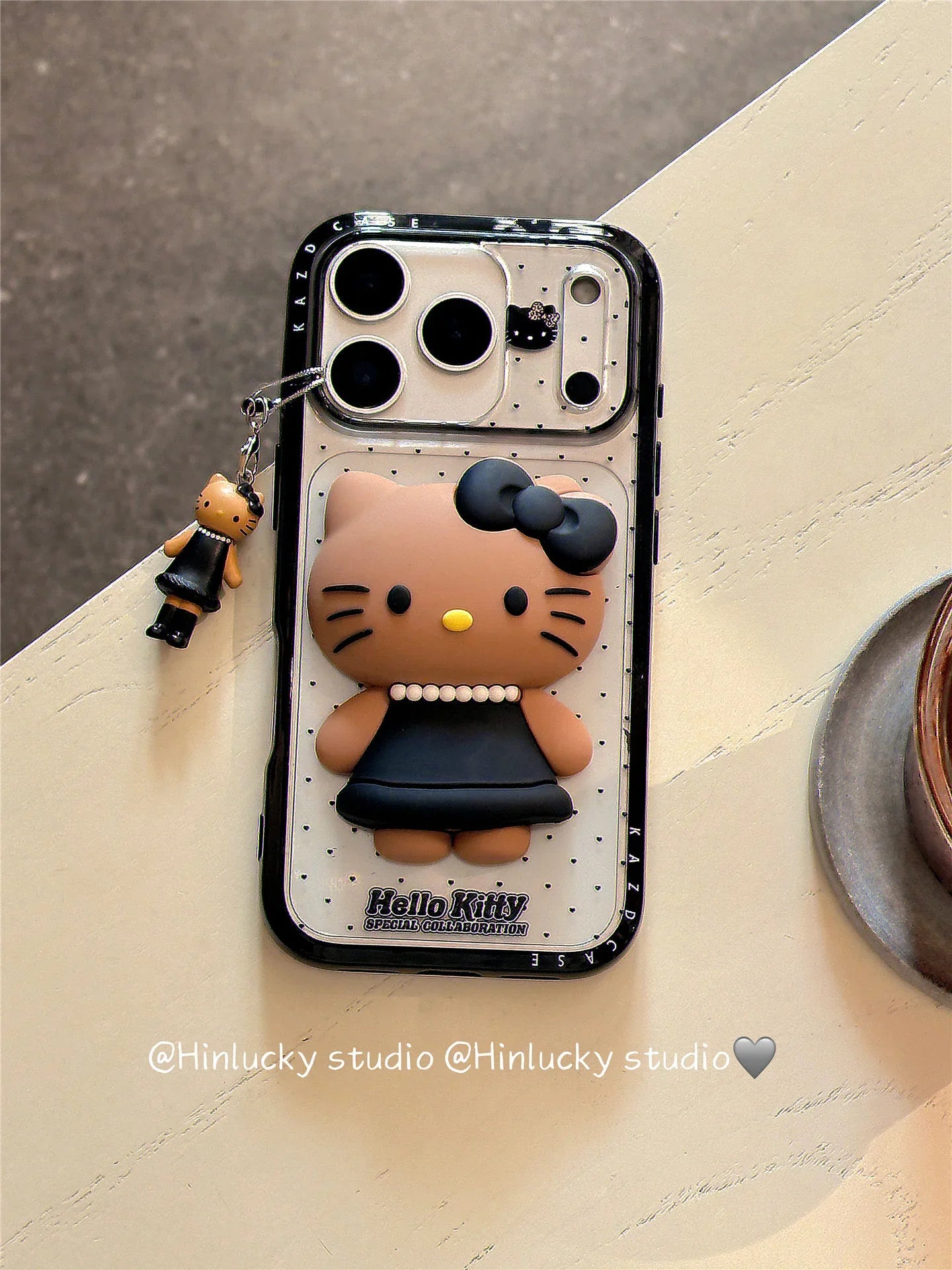 Ameigas Chic Cartoon 3D Cat Charm Full-Cover Phone Case - Ameigas