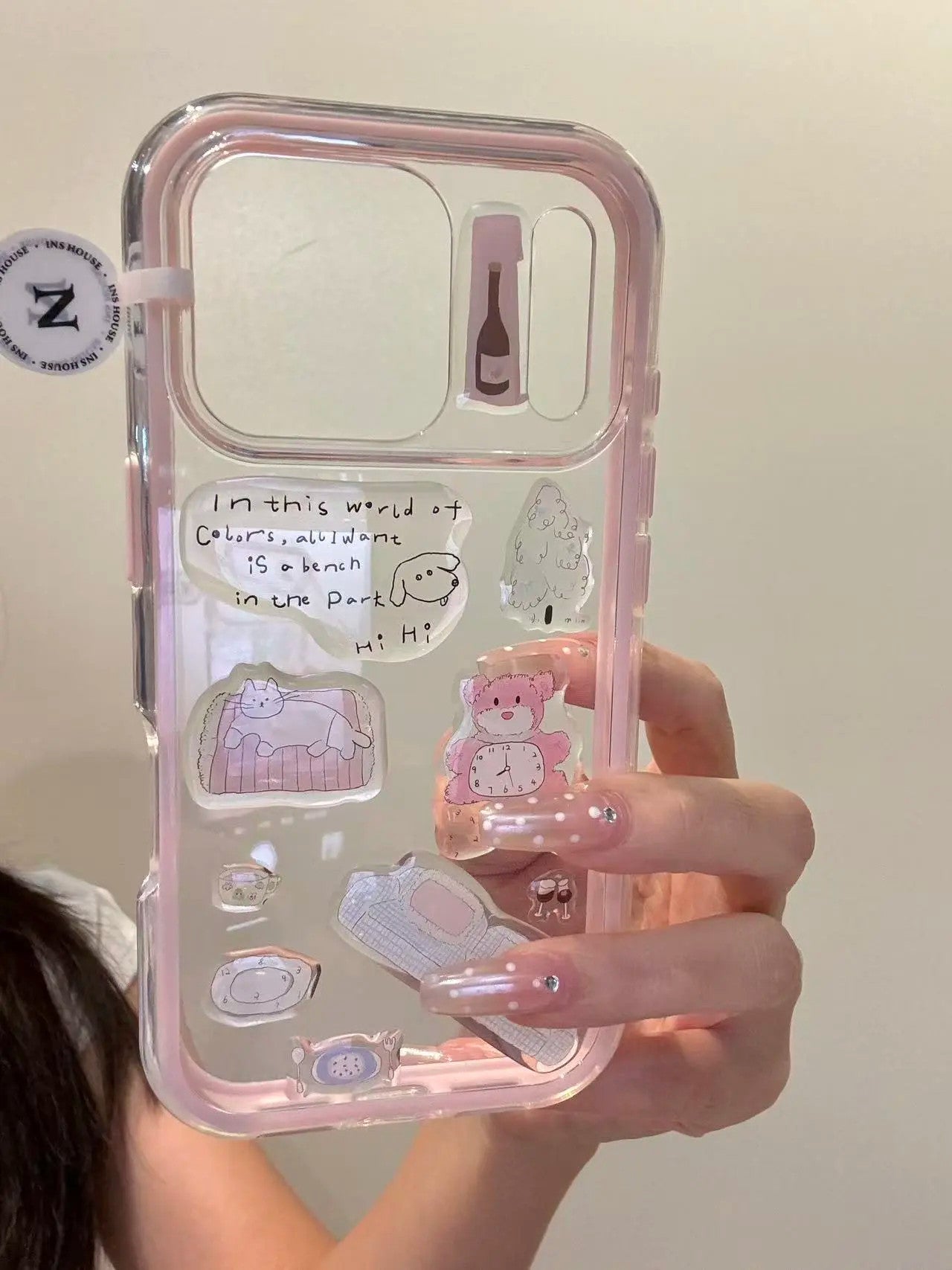 Ameigas Doodle Dash Case - Interactive Dachshund Stickers & Clear MagSafe Cover