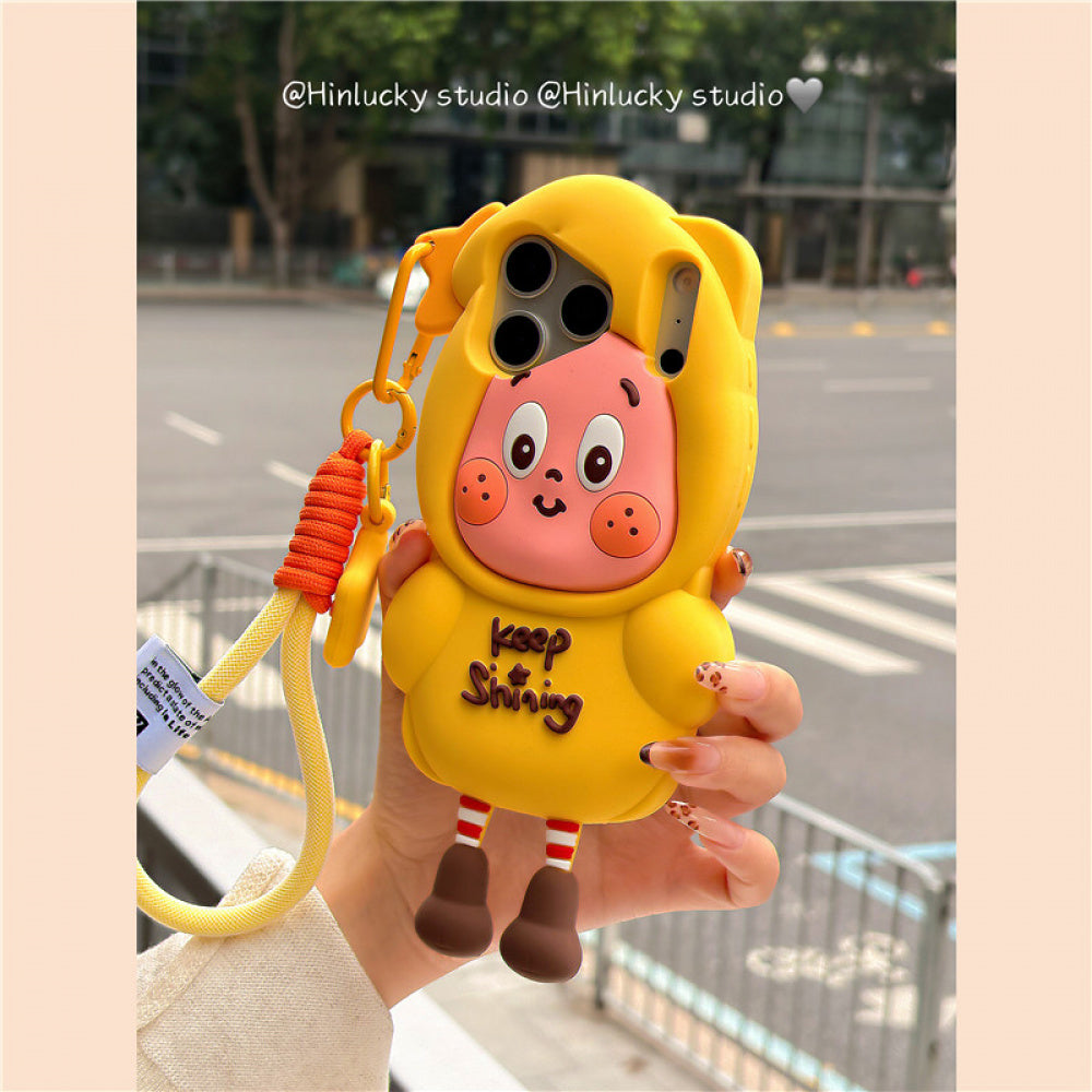 Ameigas Star Boy Pop-Out Case - 3D Cartoon Character with Detachable Strap & Full Guard