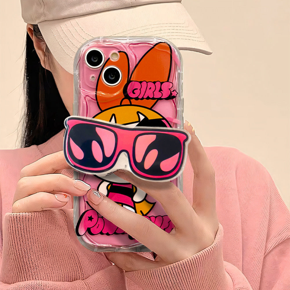 Ameigas Powerpuff Girls Silicone Case with Sunglasses Stand