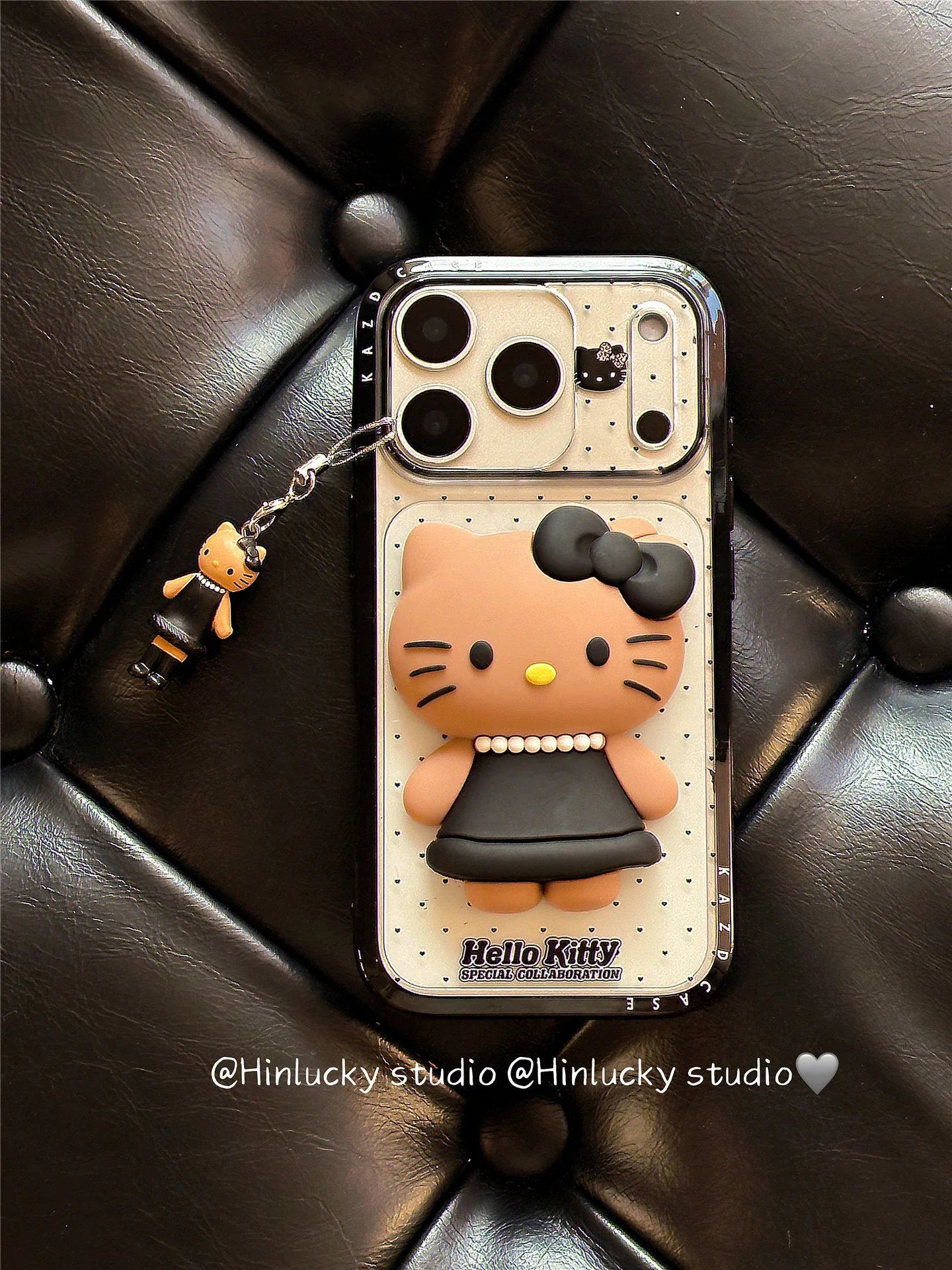 Ameigas Chic Cartoon 3D Cat Charm Full-Cover Phone Case - Ameigas