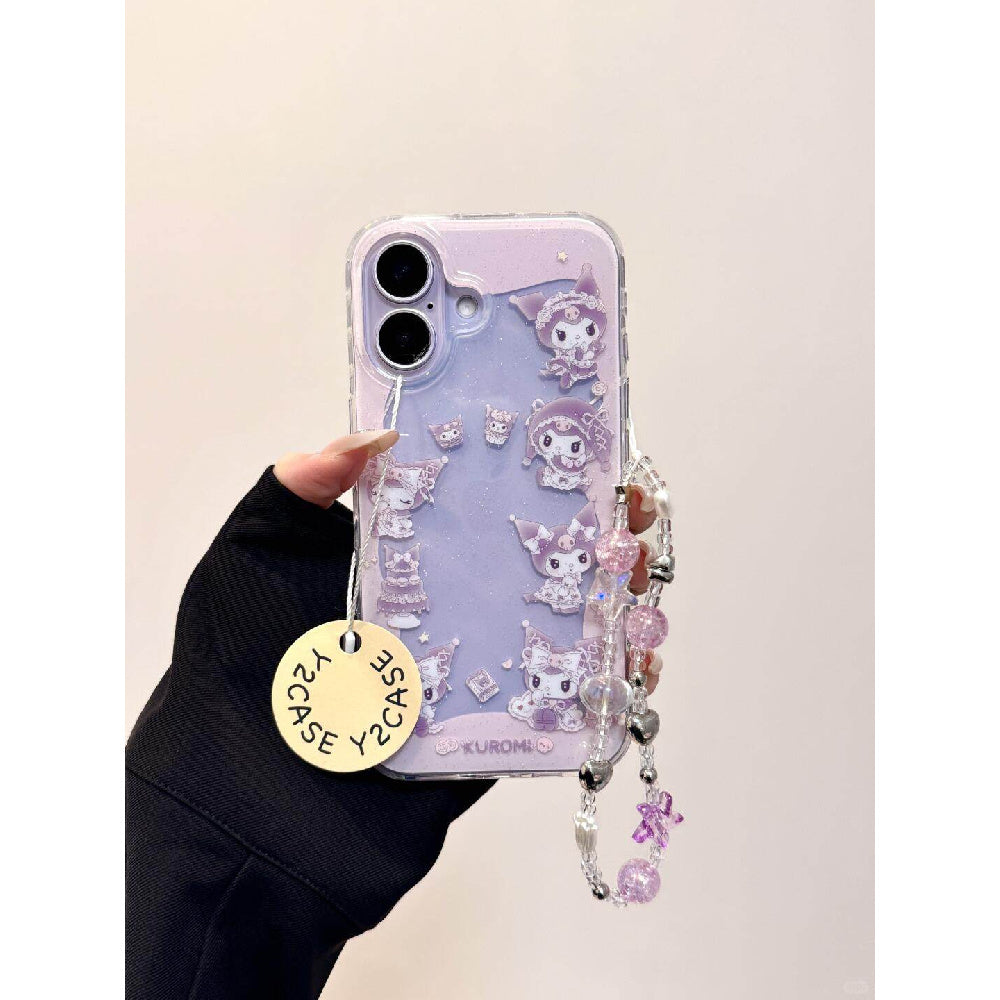 Ameigas Glitter Kuromi Frame IMD Double-Layer Phone Case