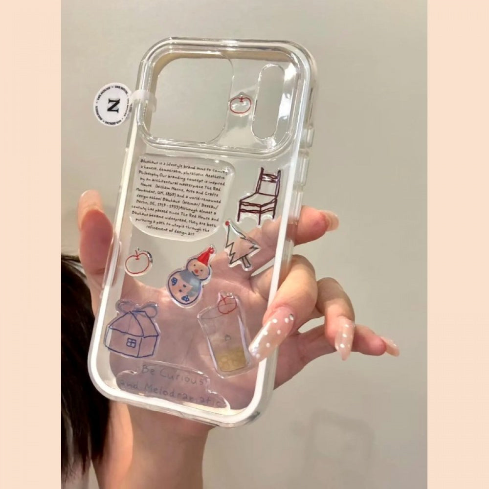 Ameigas Doodle Dash Case - Interactive Dachshund Stickers & Clear MagSafe Cover