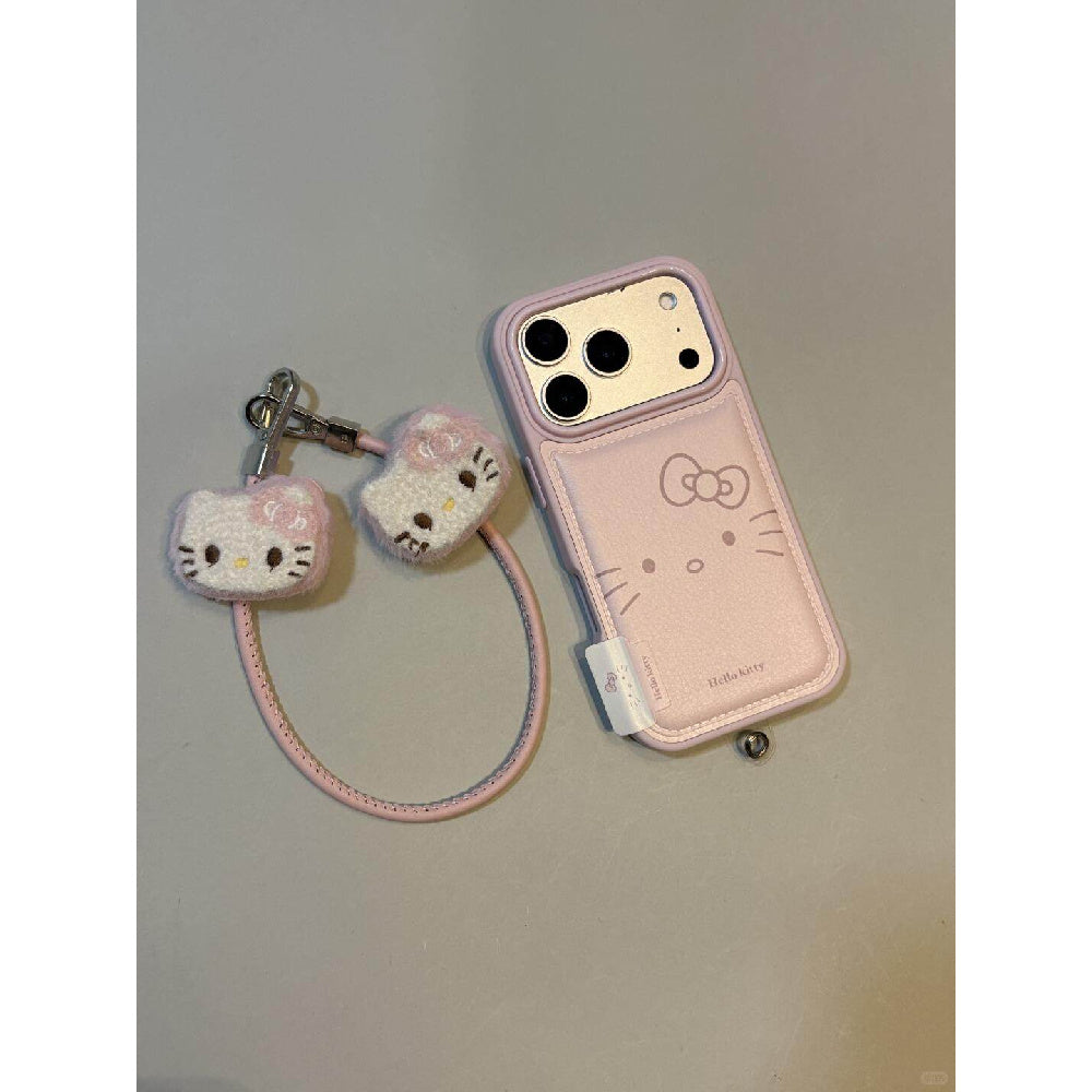 Ameigas Pink Kitty Head Silicone Protective Phone Case