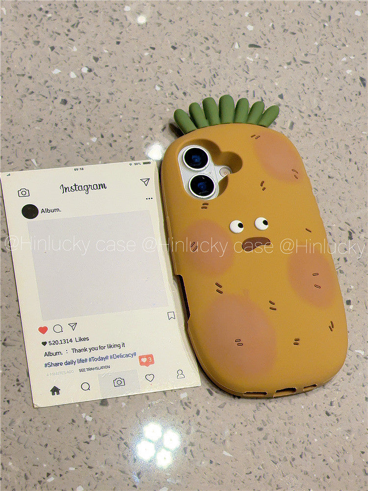 Ameigas Funny Cartoon Potato Silicone Protective iPhone Case