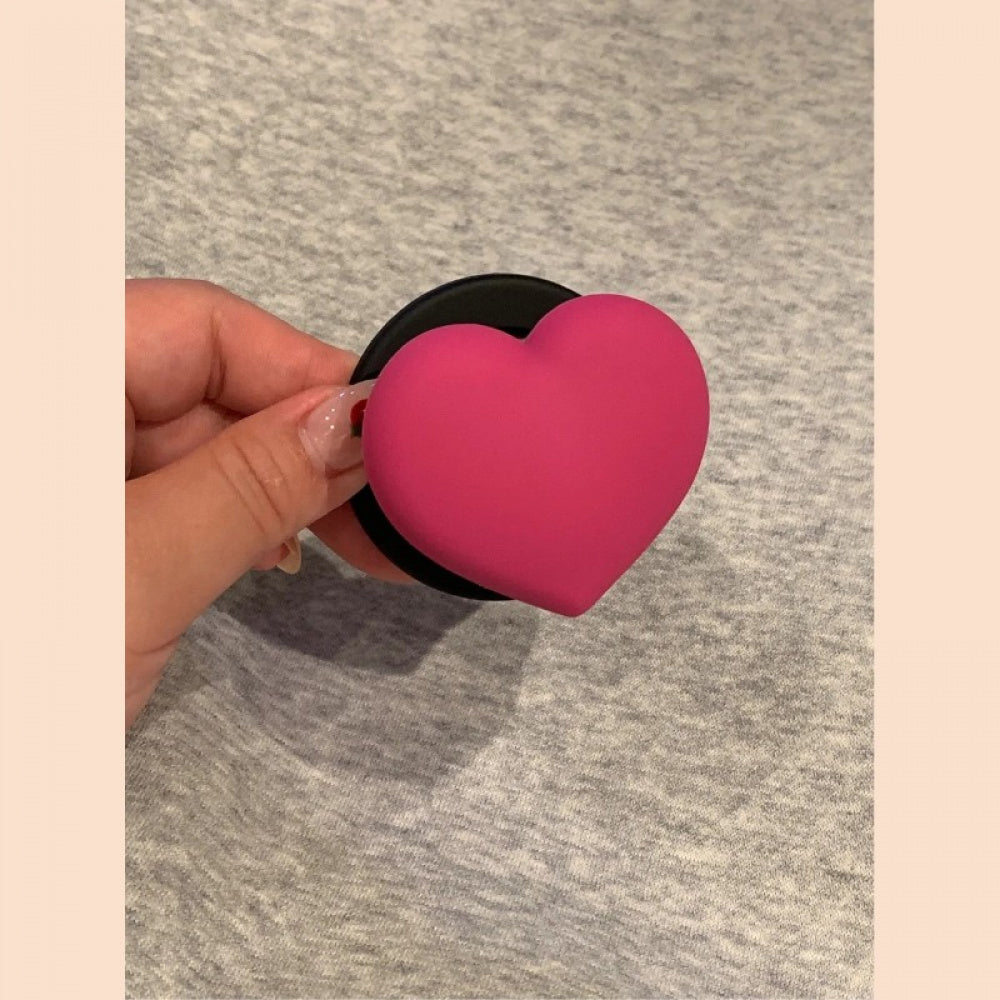 Ameigas Sweet Edge Case - Dusty Rose Heart with Studded Accent & MagSafe Stand