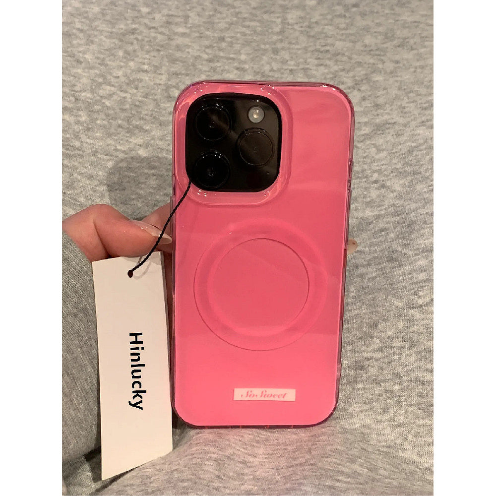 Ameigas Sweet Edge Case - Dusty Rose Heart with Studded Accent & MagSafe Stand