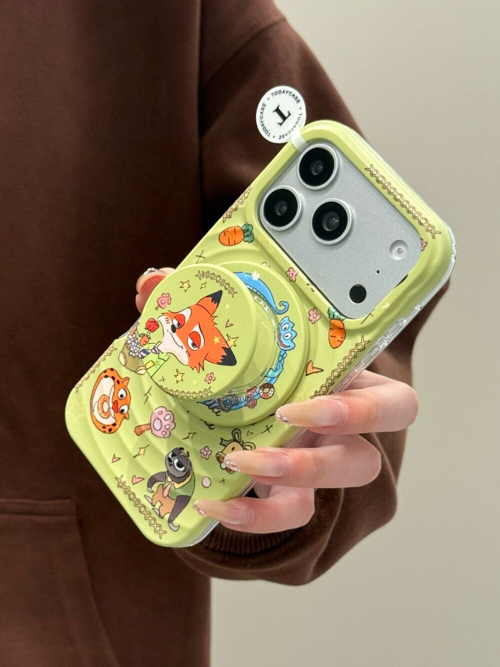 Ameigas Zootopia Partner Case - Judy Hopps & Nick Wilde Duo Design with 2-in-1 Magnetic Stand