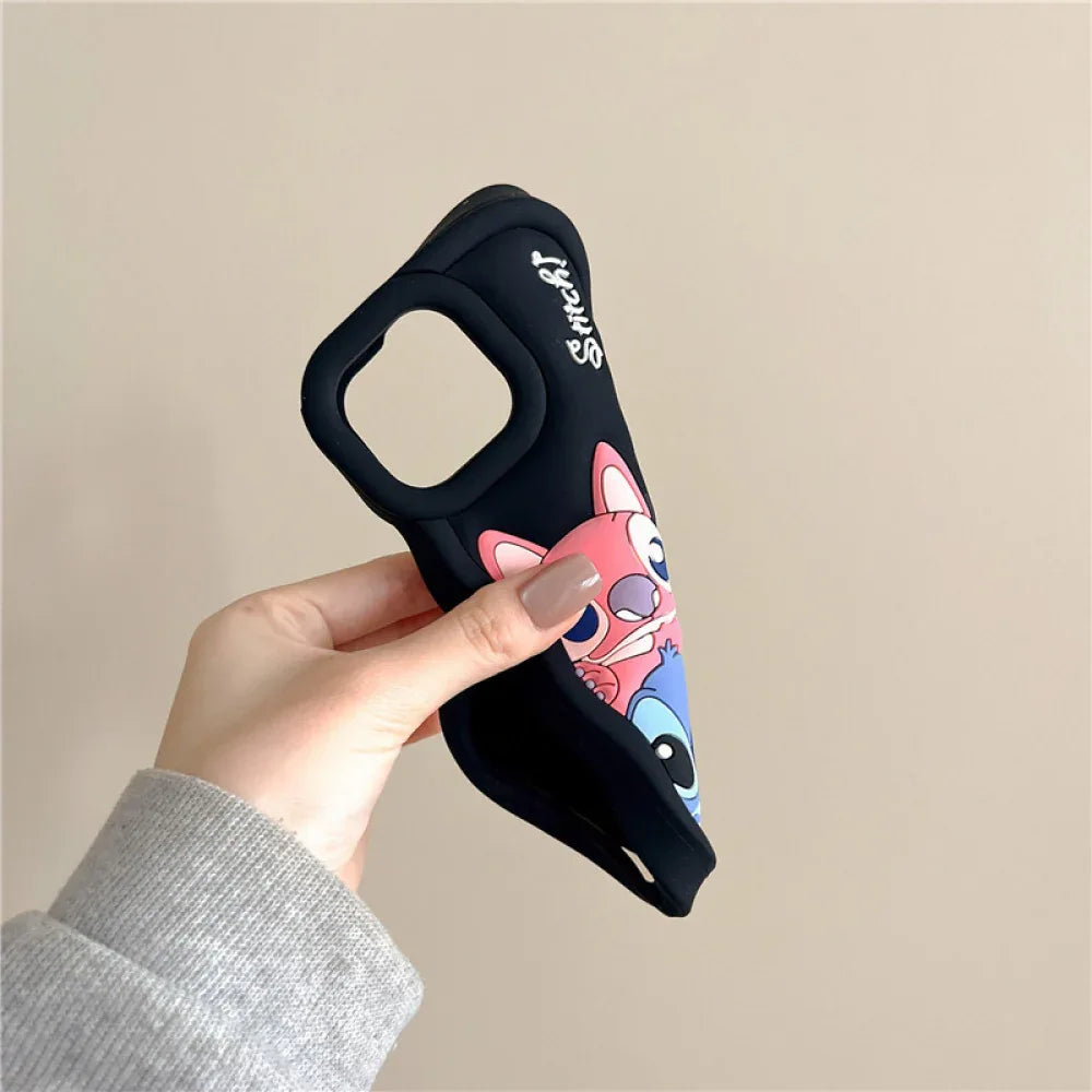 Ameigas 3D Cartoon Stitch Shockproof Phone Case for iPhone - Ameigas