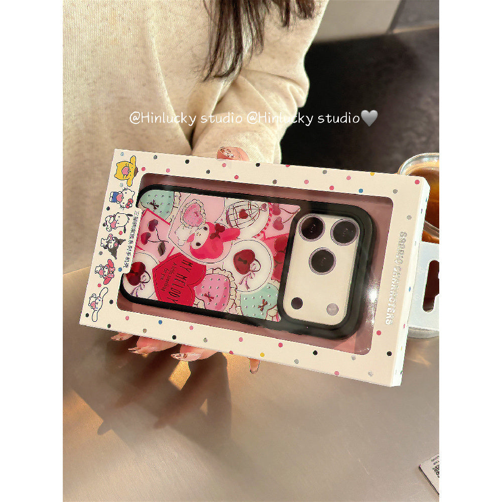 Ameigas Sanrio Heart Gold-Plated Magnetic Protective Phone Case