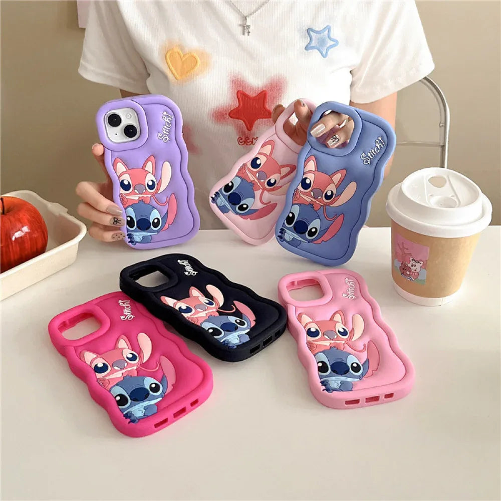 Ameigas 3D Cartoon Stitch Shockproof Phone Case for iPhone - Ameigas