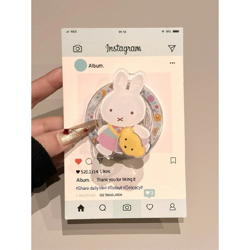 Ameigas Crystal Blue Miffy Case - Transparent Cute Rabbit Design with Magnetic Full-Body Protection - Ameigas
