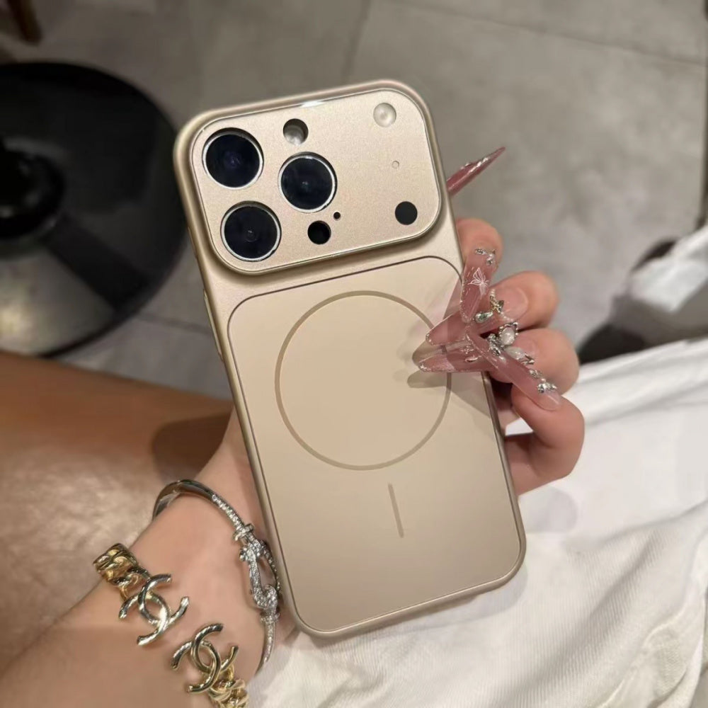 Ameigas Large Window Matte Glass Magnetic Phone Case