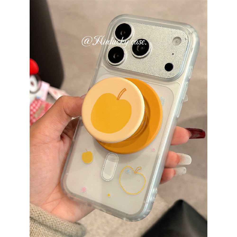 Ameigas Honey Line Apple Case - Korean Instagram Style MagSafe Frosted Cover