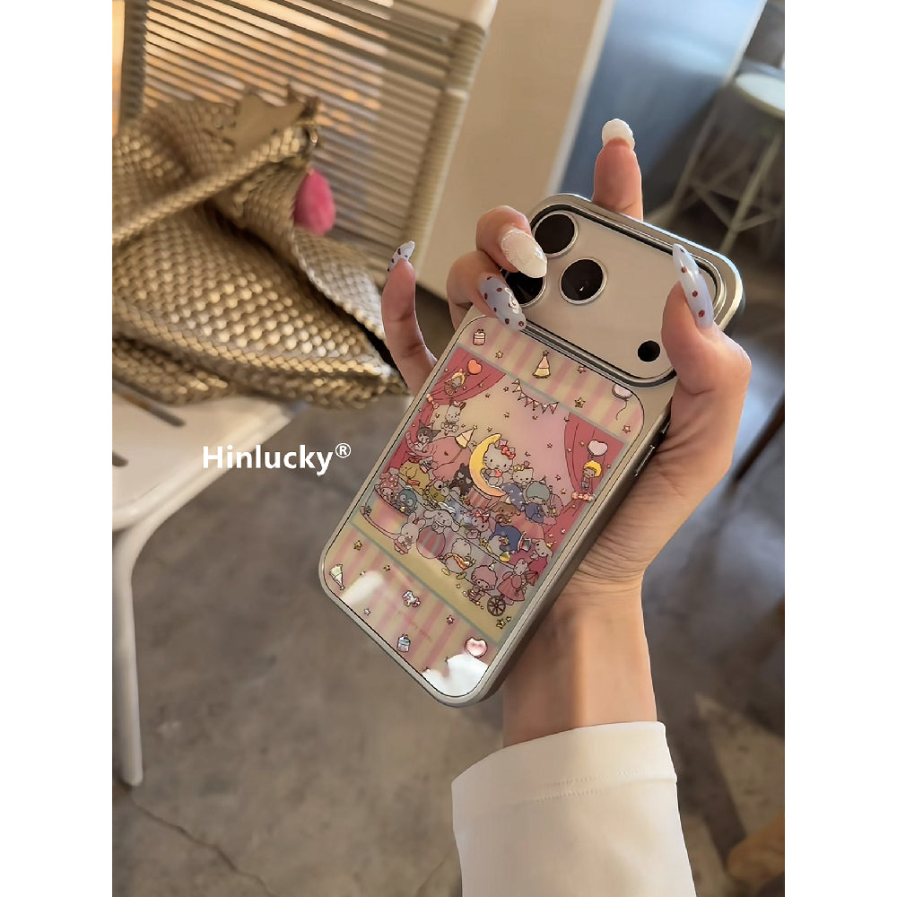 Ameigas Pink Stripe Electroplated Protective Phone Case