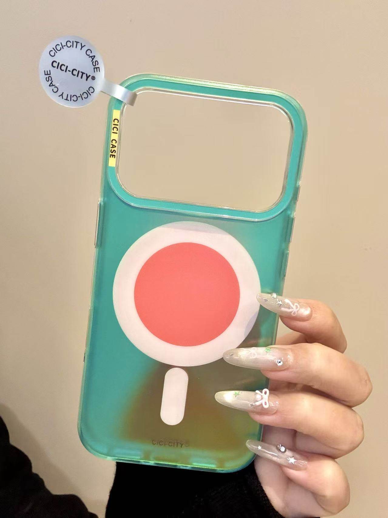 Ameigas Dopamine Aurora Case - Vivid Multicolor MagSafe Charging Cover