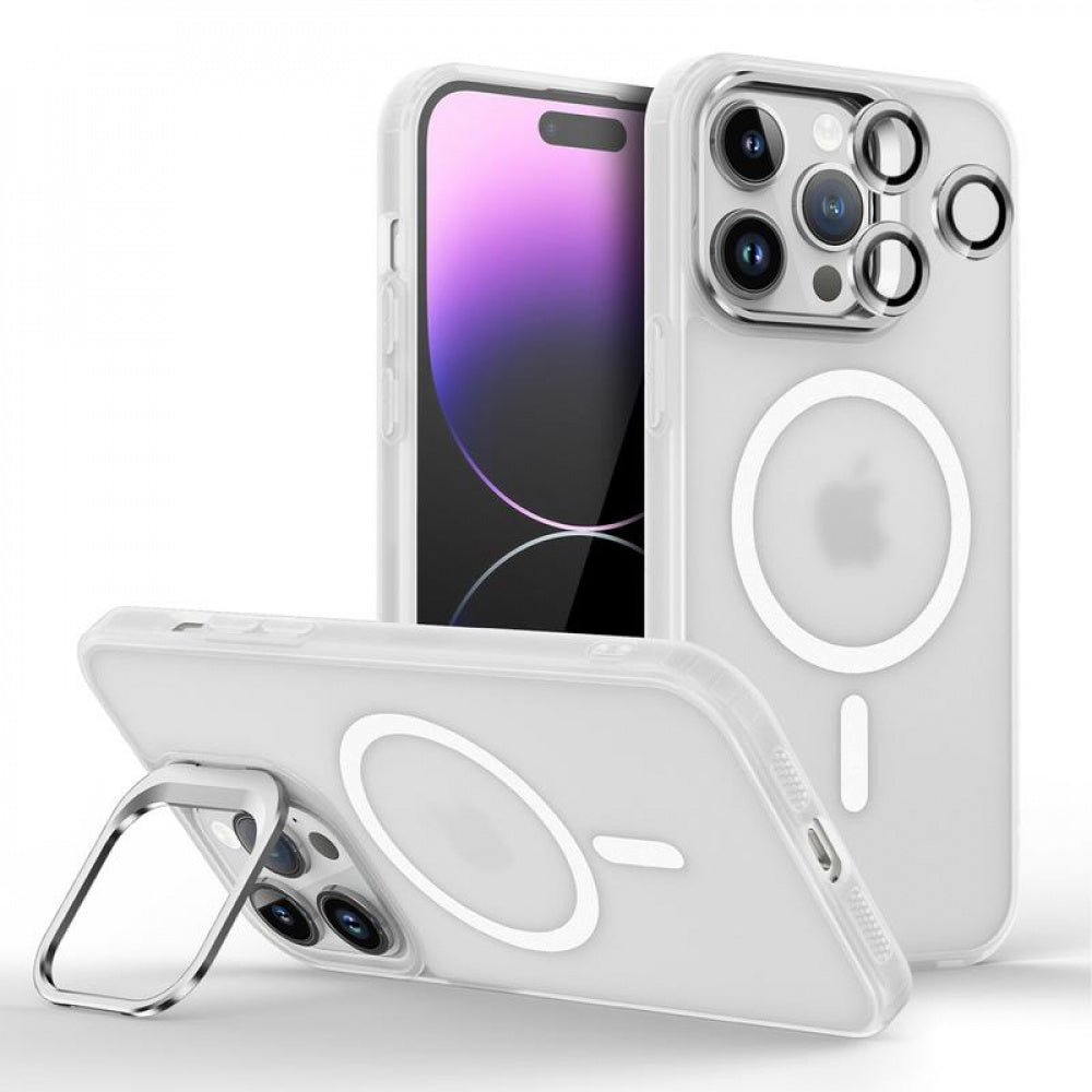 Ameigas Shockproof MagSafe Phone Case with Camera Stand & Lens Protection