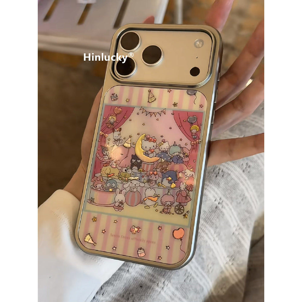 Ameigas Pink Stripe Electroplated Protective Phone Case