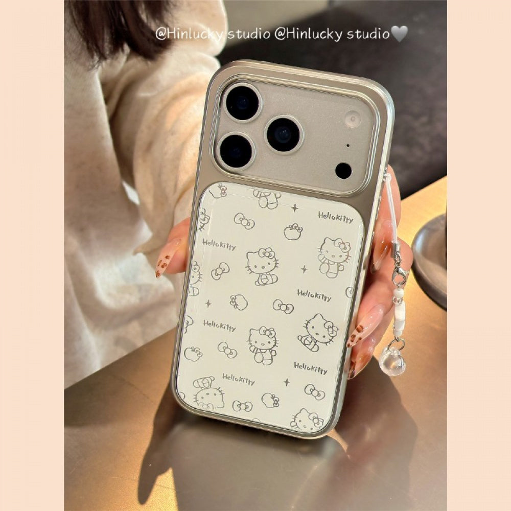 Ameigas Ins Cute Cartoon Cat Electroplated Phone Case