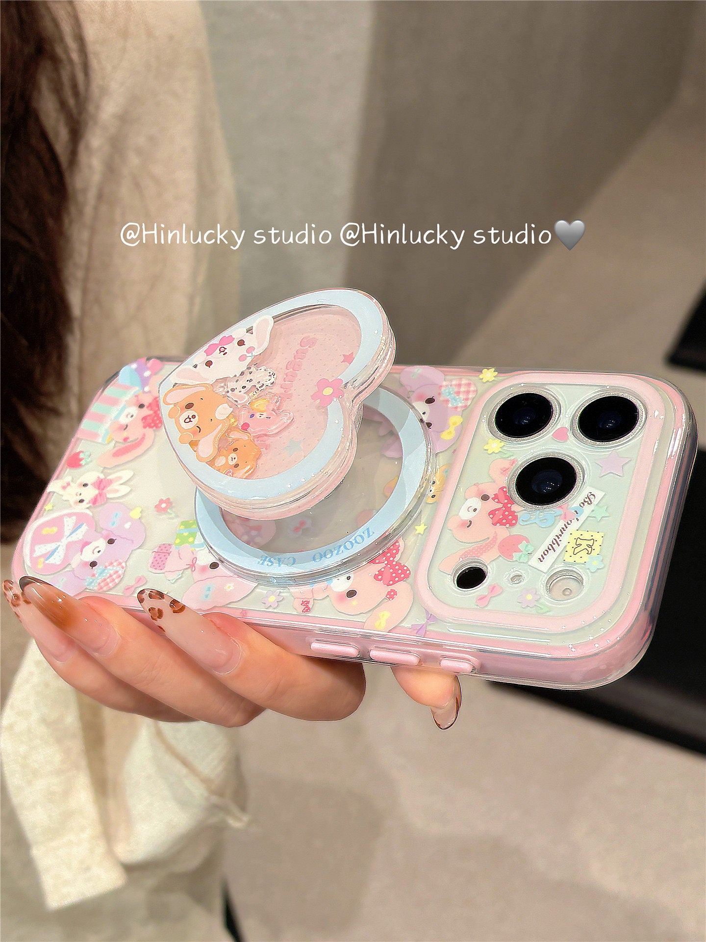 Ameigas Sweetheart Bunny Case - Dessert Love Rabbit MagSafe Stand Cover