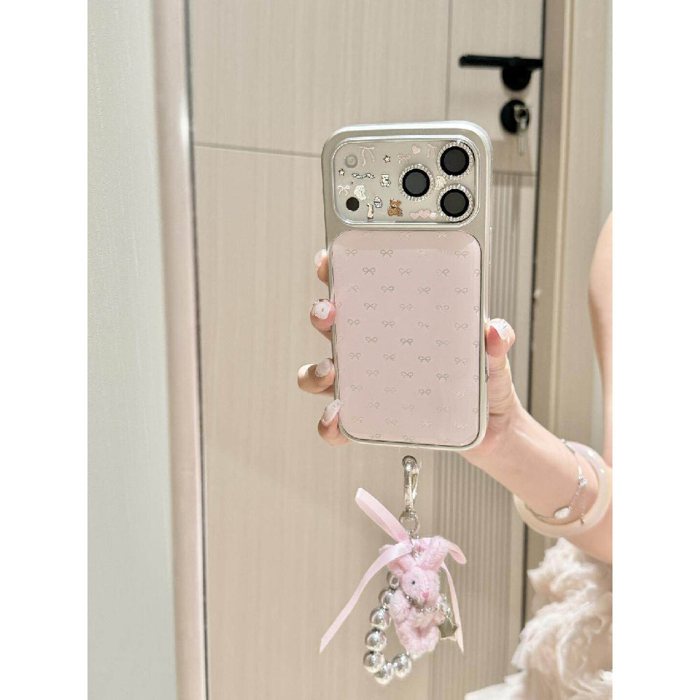 Ameigas Gentle Style Case - Soft Pink Bow Design with Detachable Wrist Strap