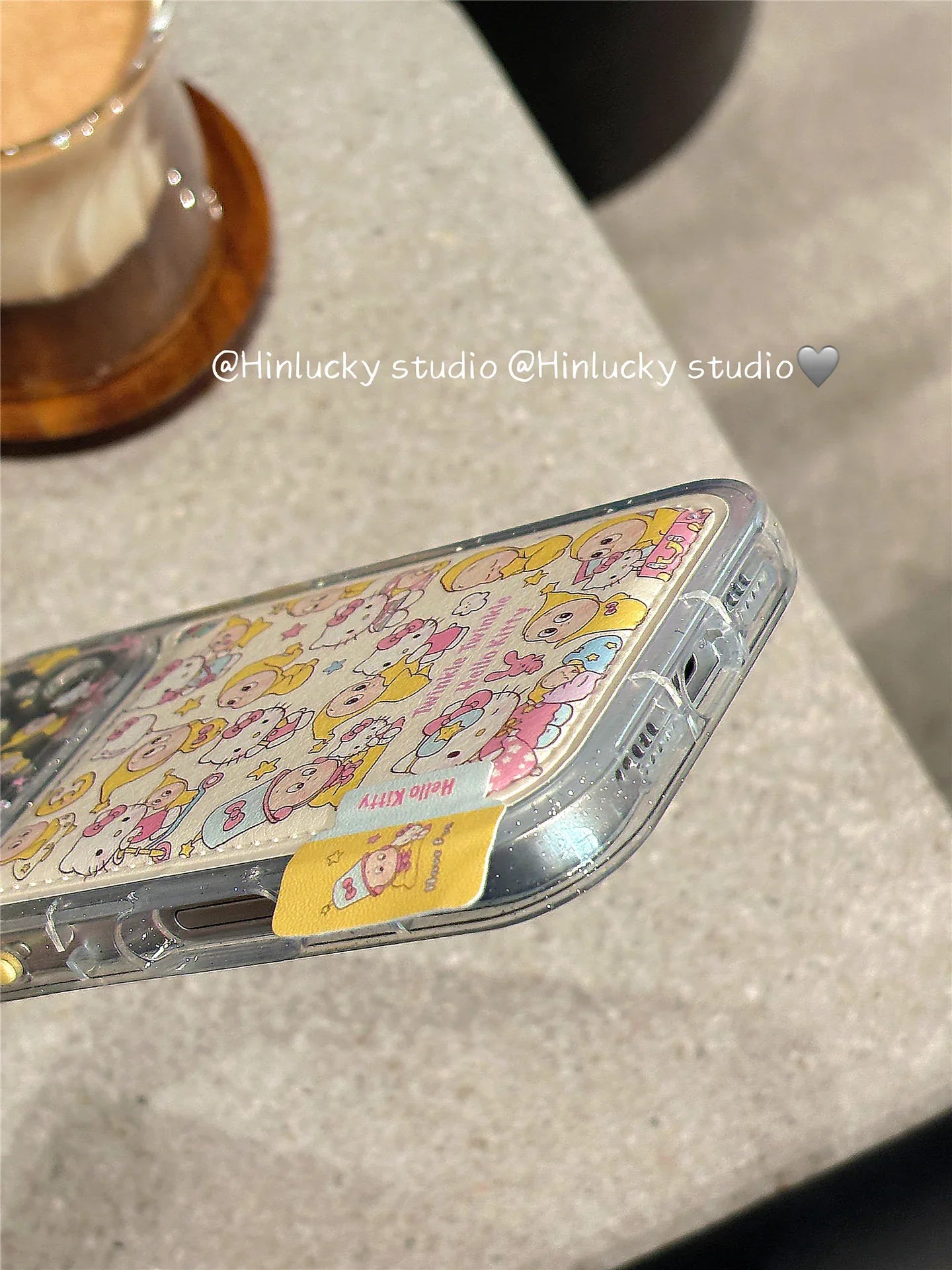 Ameigas Celestial Bow-Kitty Case - Starry Character with Floral Leather Accent & MagSafe - Ameigas