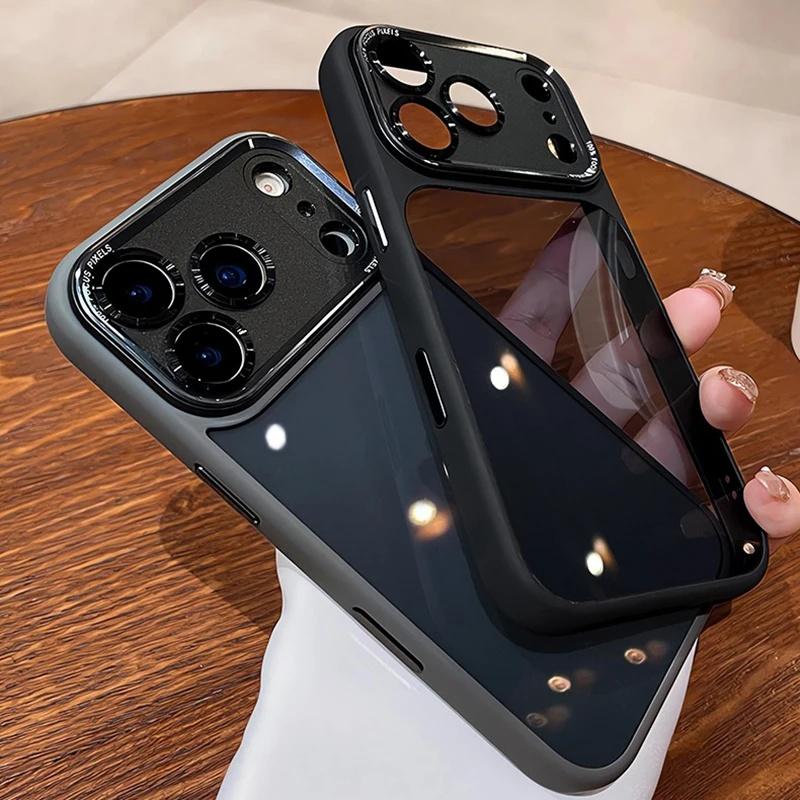 Ameigas Luxury Translucent Case with Metal Lens Frame