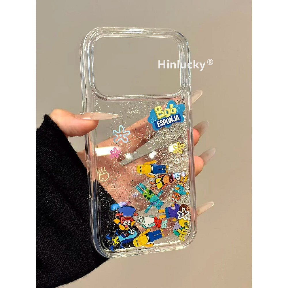 Ameigas Bikini Glitter Flow Case - Cartoon Character Liquid Sand Acrylic Cover