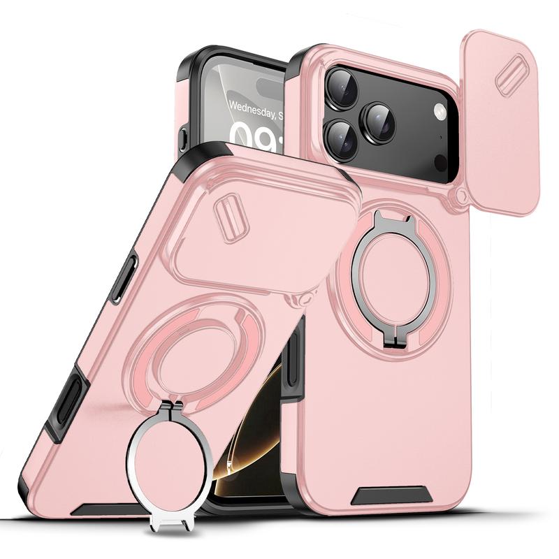 Ameigas Ring Stand Protective Phone Case with Camera Guard