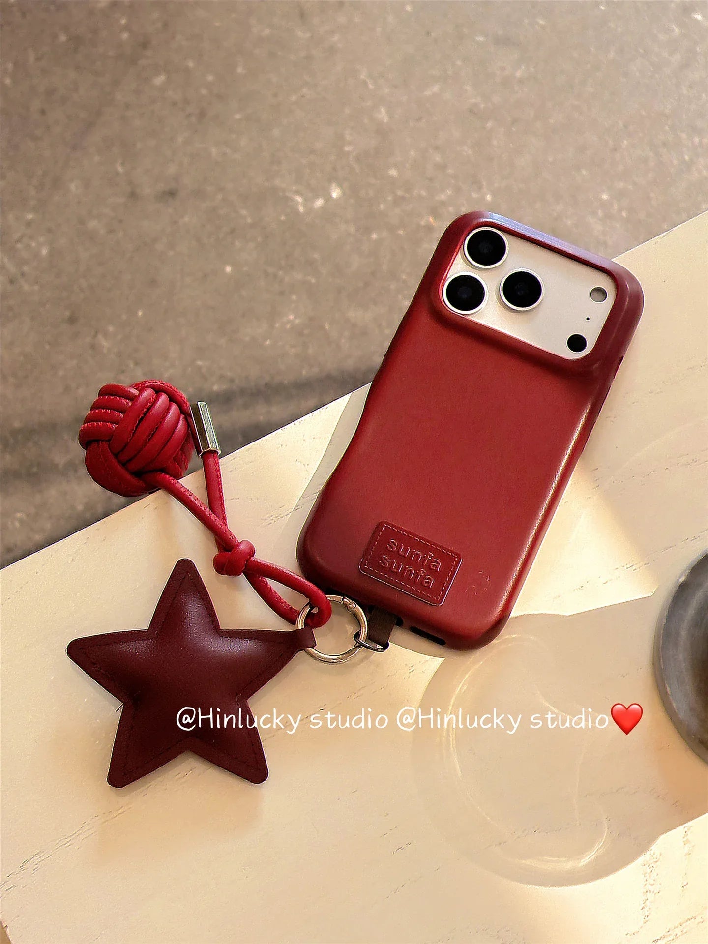 Ameigas Autumn Minimal Star Charm Leather Protective Case - Ameigas