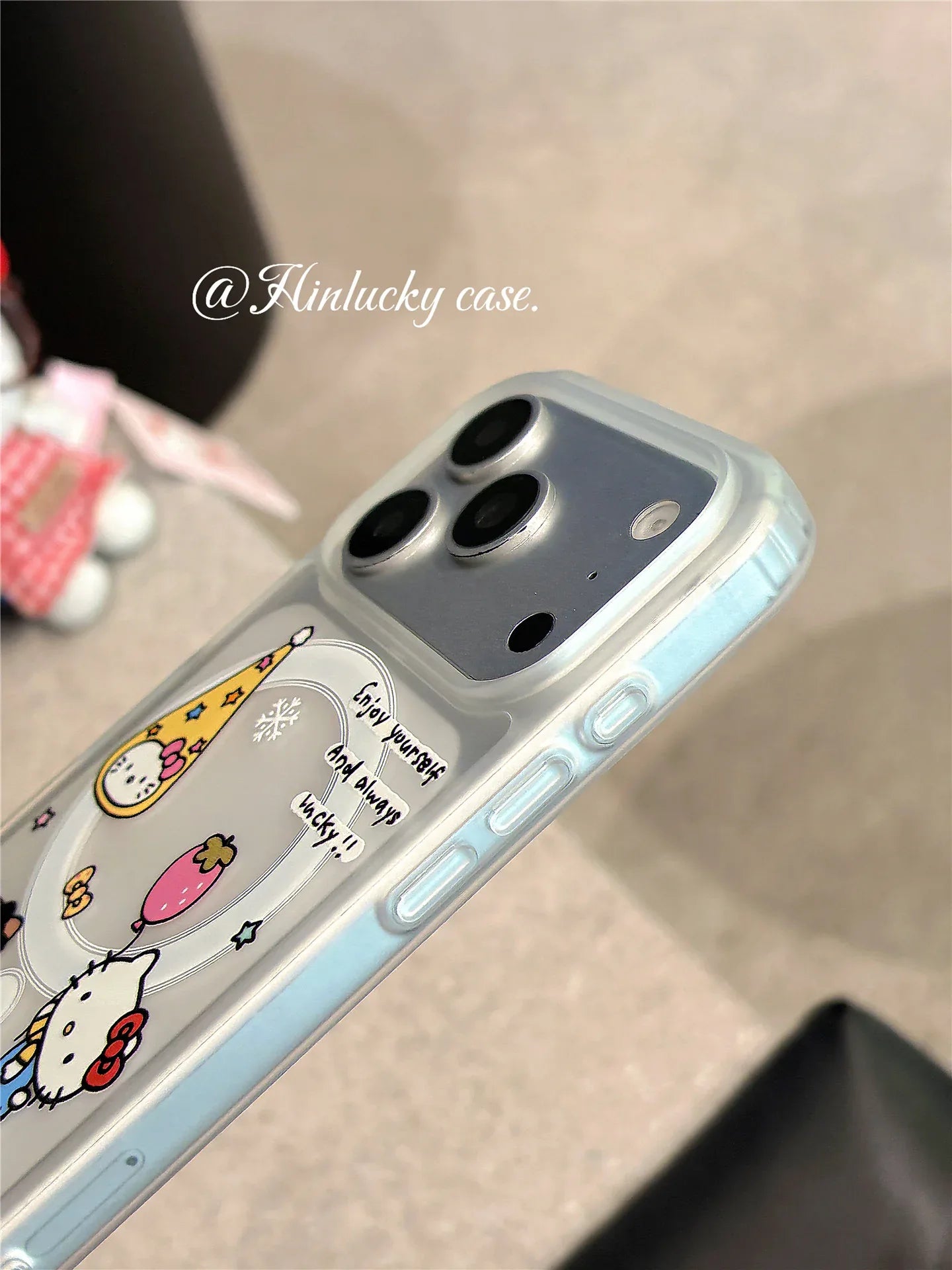 Ameigas Berry Balloon Kitty Case - Strawberry Cat & Balloon MagSafe Velvet Cover - Ameigas