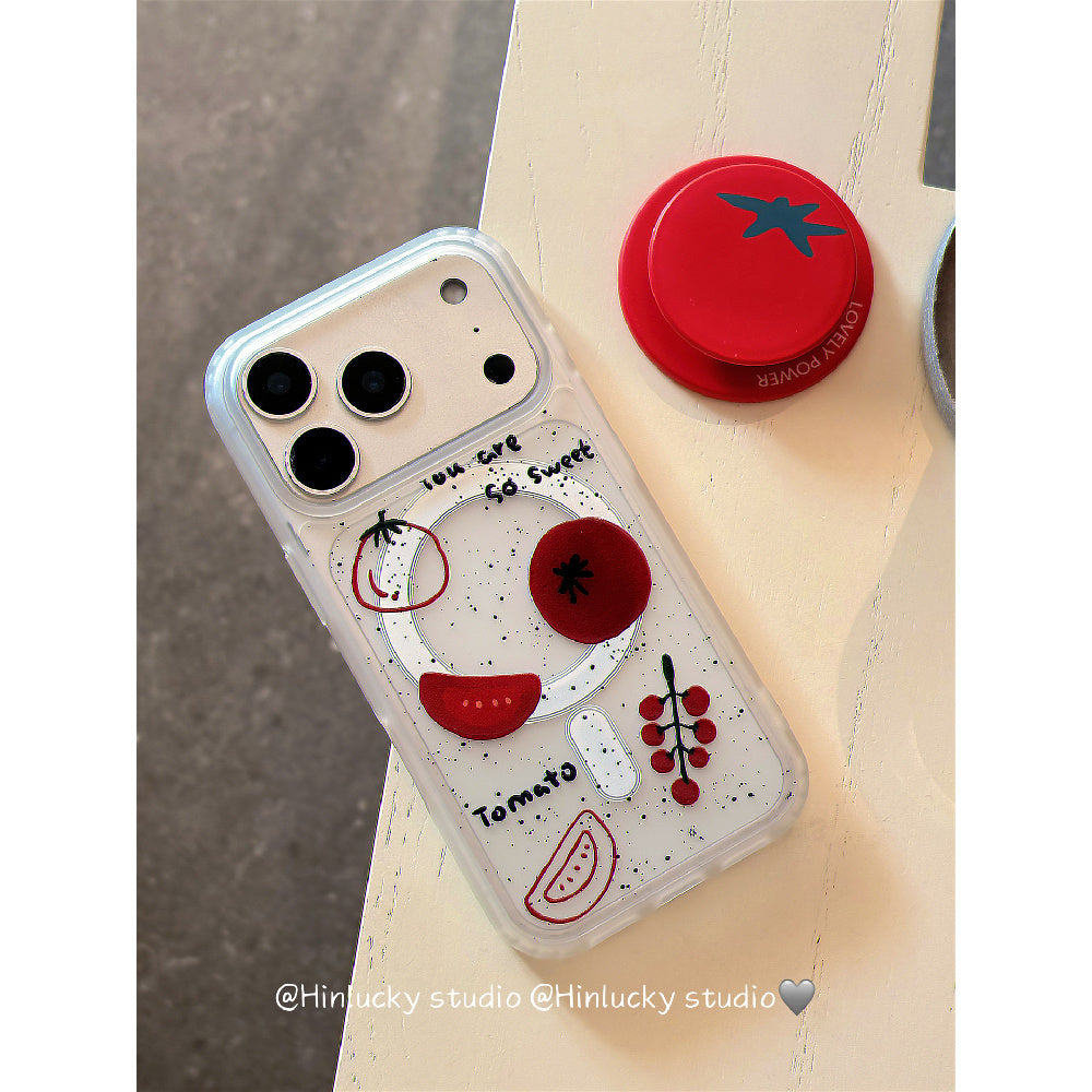 Ameigas Ink Tomato Magnetic Stand Phone Case