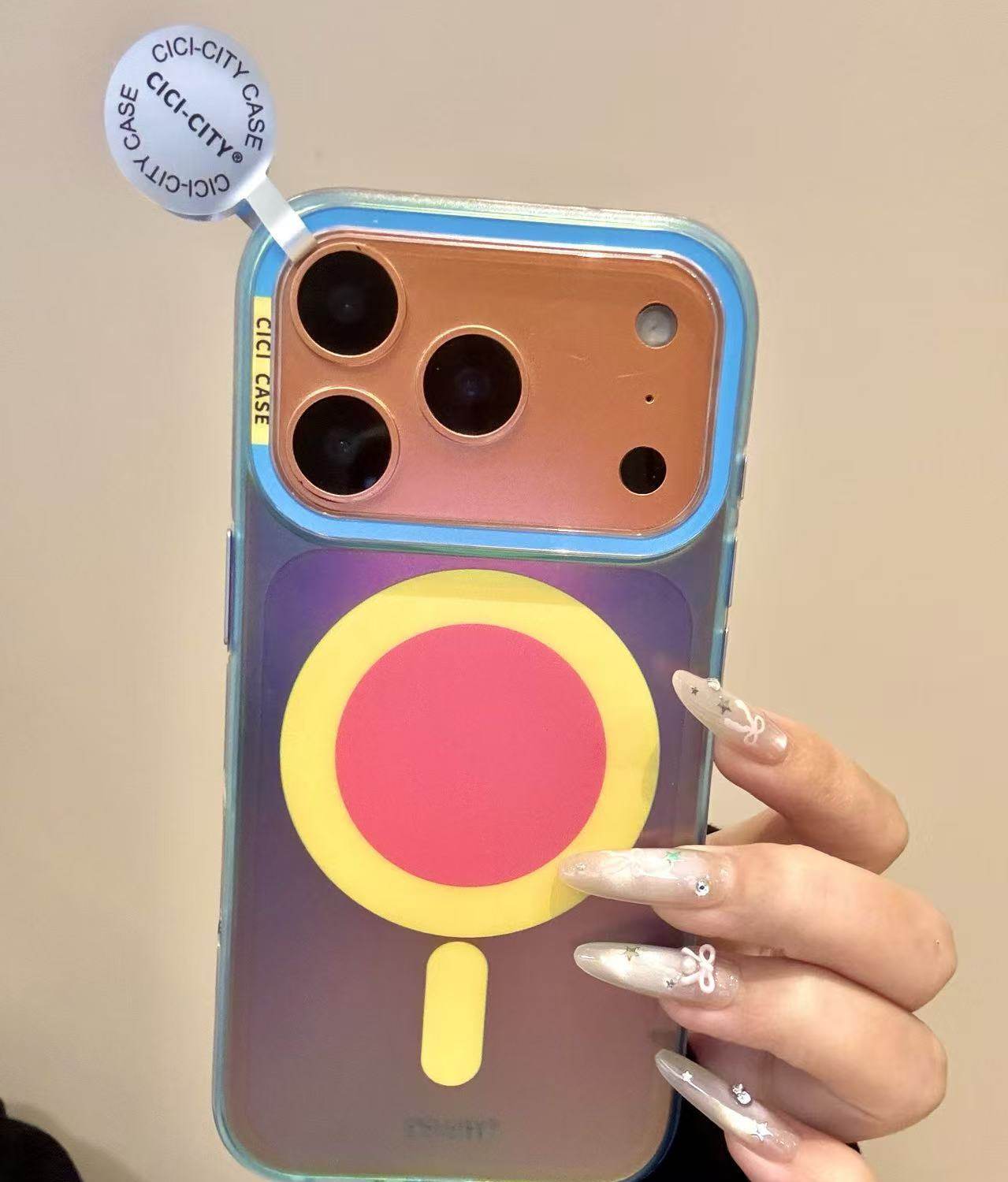 Ameigas Dopamine Aurora Case - Vivid Multicolor MagSafe Charging Cover