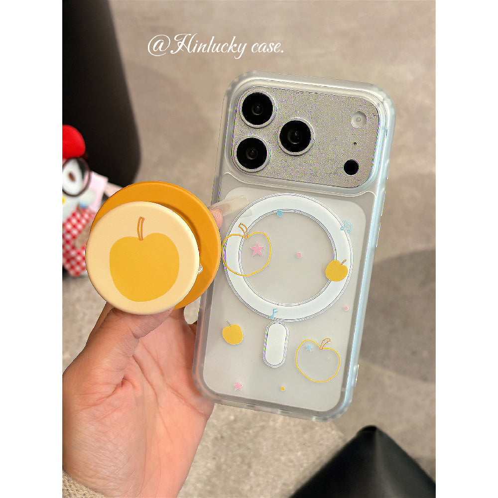 Ameigas Honey Line Apple Case - Korean Instagram Style MagSafe Frosted Cover
