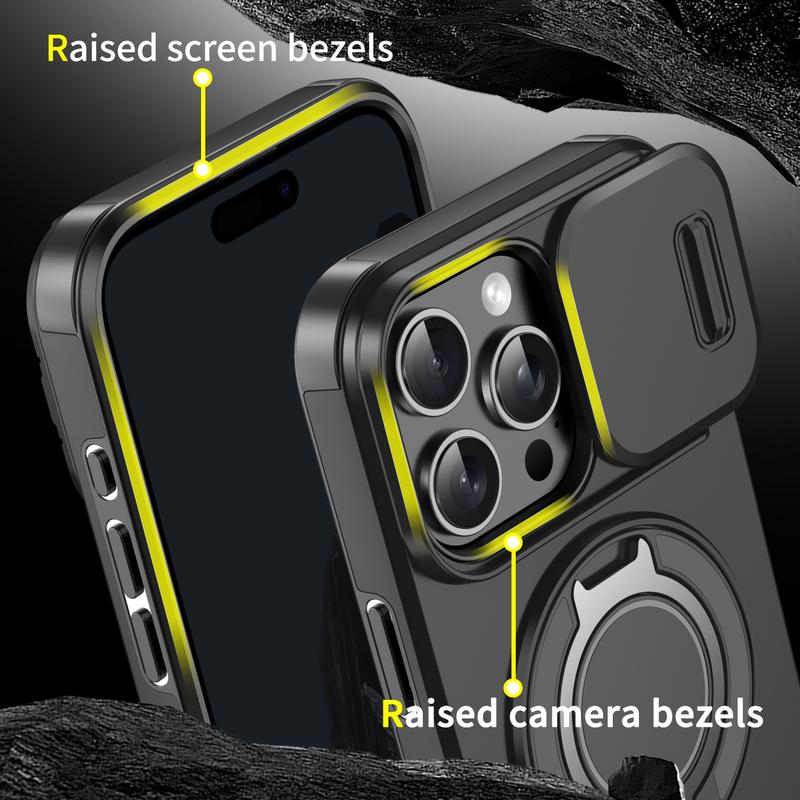 Ameigas Ring Stand Protective Phone Case with Camera Guard