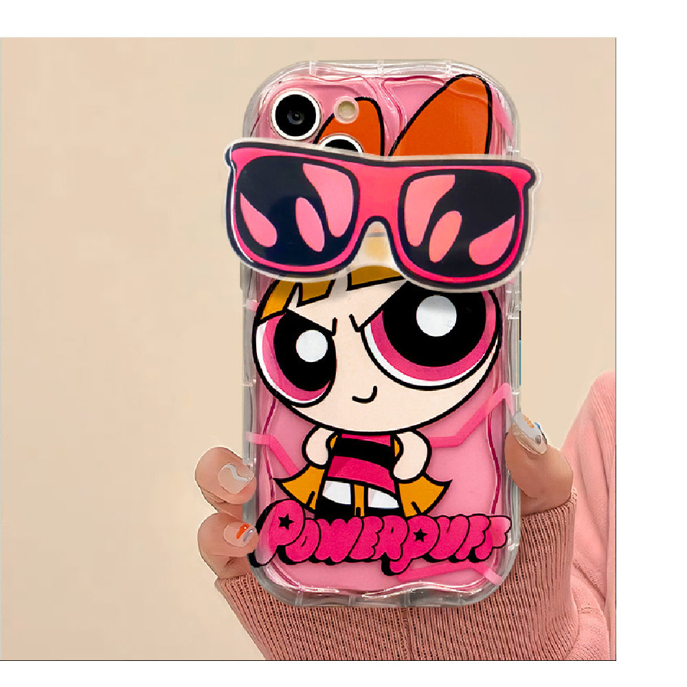 Ameigas Powerpuff Girls Silicone Case with Sunglasses Stand