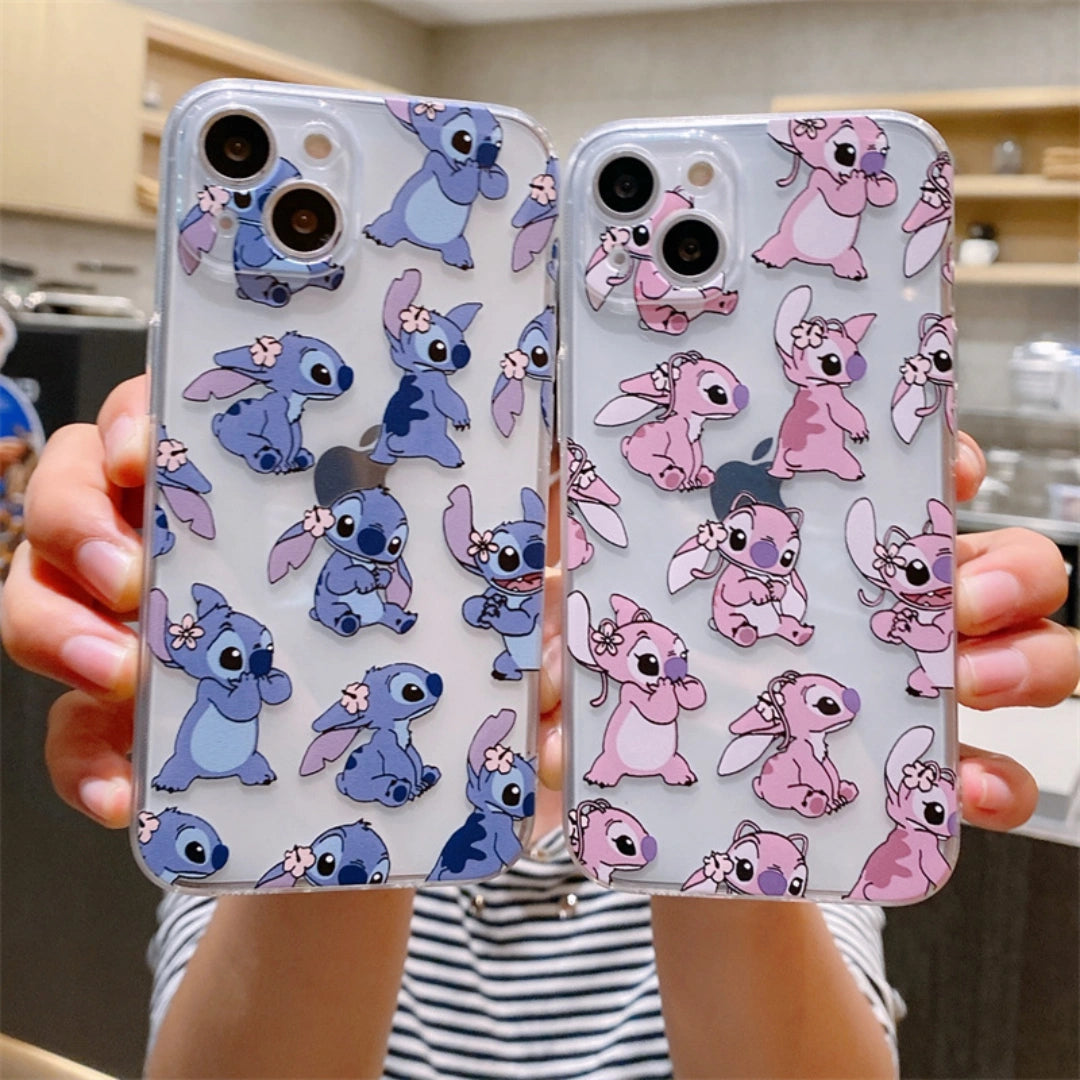 Ameigas Cartoon Stitch Soft Case — Cute Transparent Protective Cover
