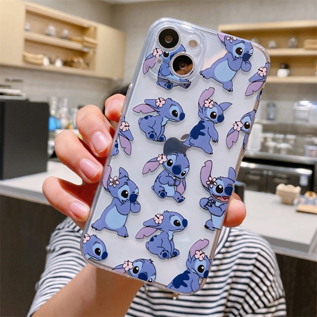 Ameigas Cartoon Stitch Soft Case — Cute Transparent Protective Cover