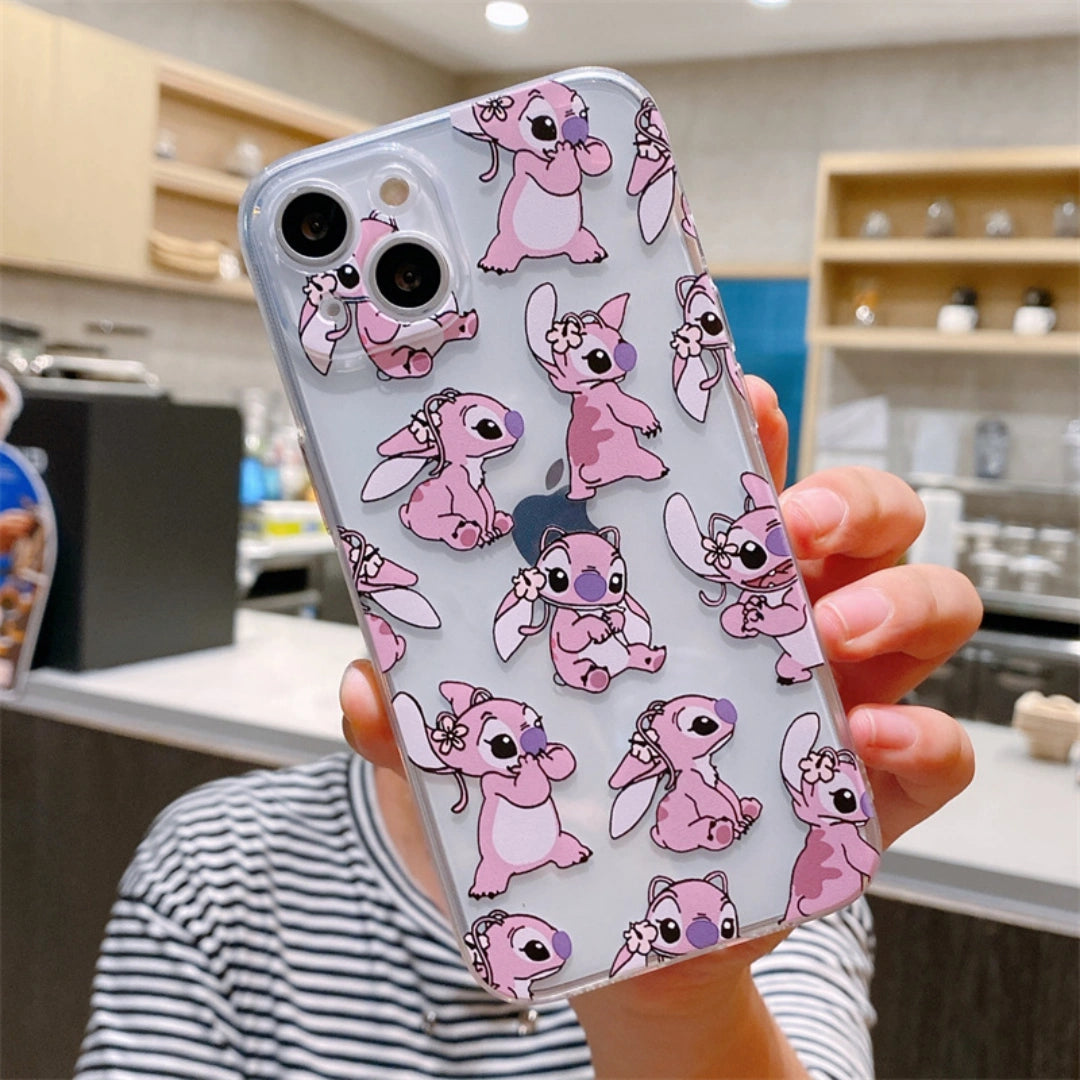 Ameigas Cartoon Stitch Soft Case — Cute Transparent Protective Cover
