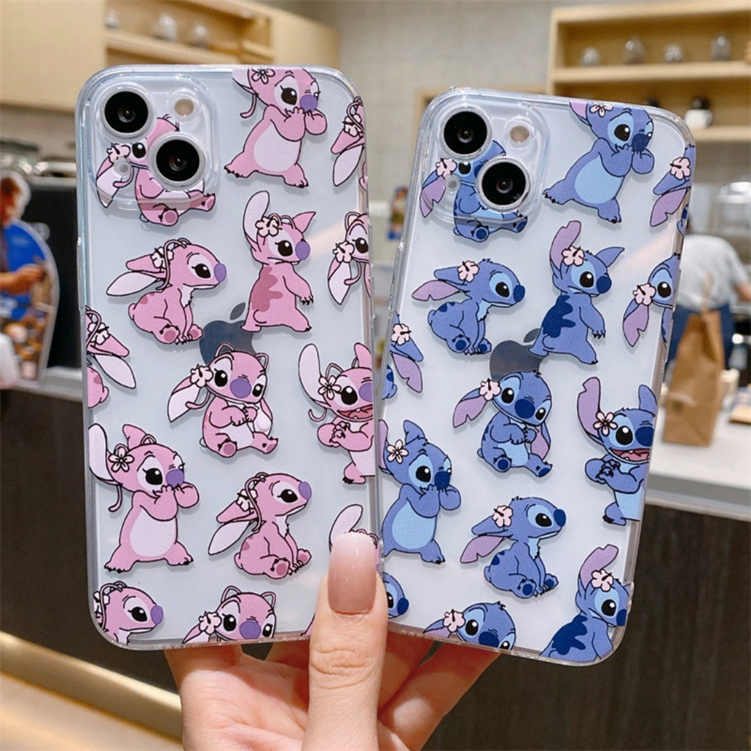 Ameigas Cartoon Stitch Soft Case — Cute Transparent Protective Cover