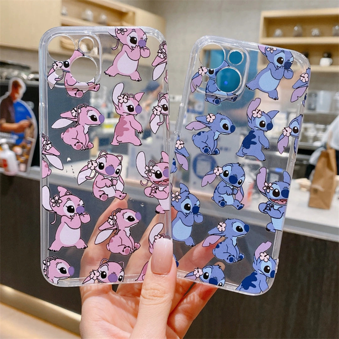 Ameigas Cartoon Stitch Soft Case — Cute Transparent Protective Cover