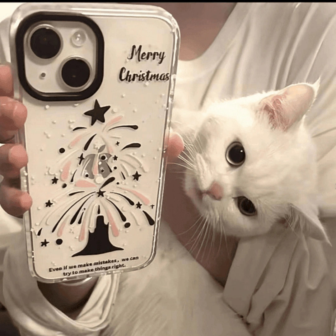 Ameigas Christmas Tree Soft Gel Transparent Phone Case