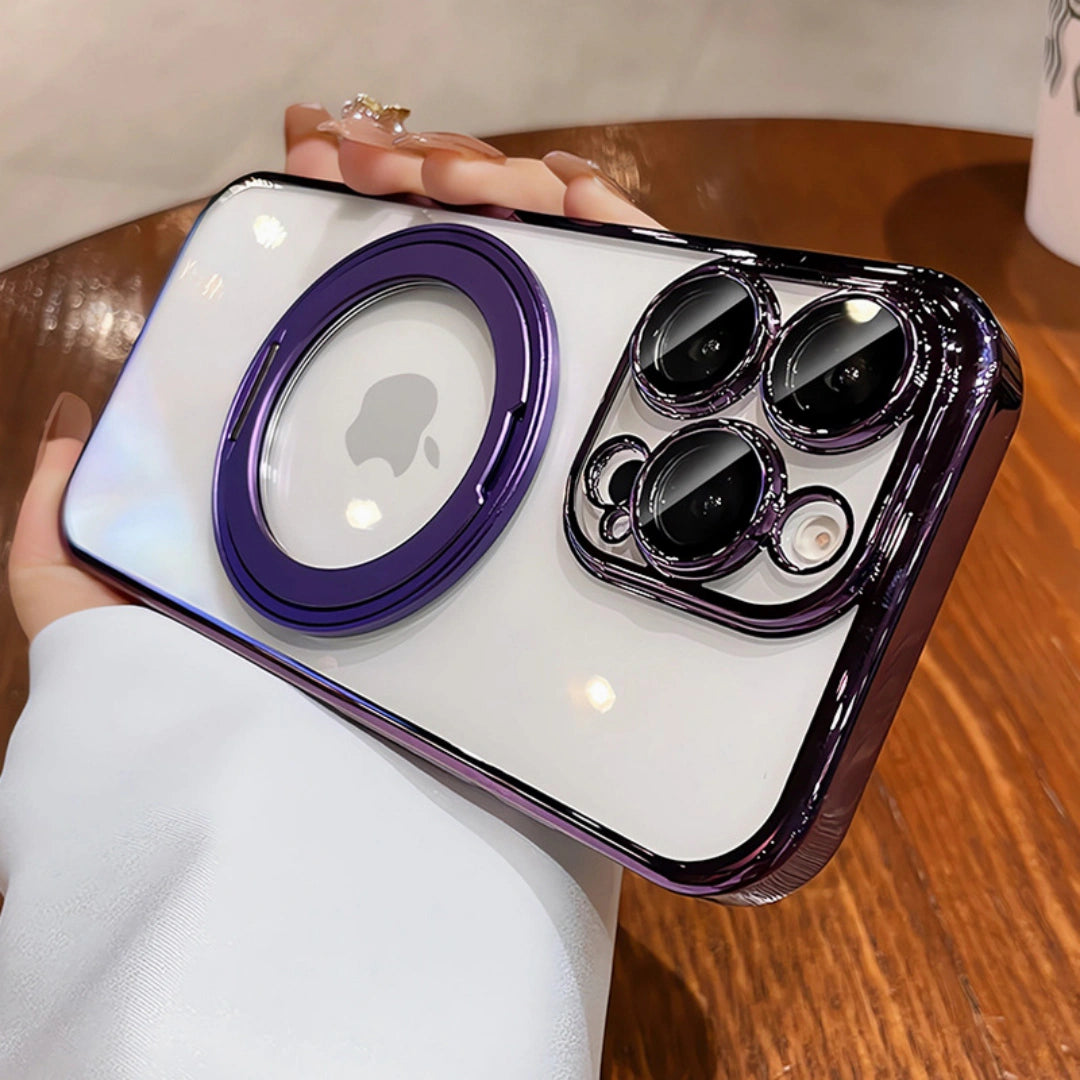 Ameigas Cosmic Orange Glossy Case — Magnetic Stand & 360° Protection