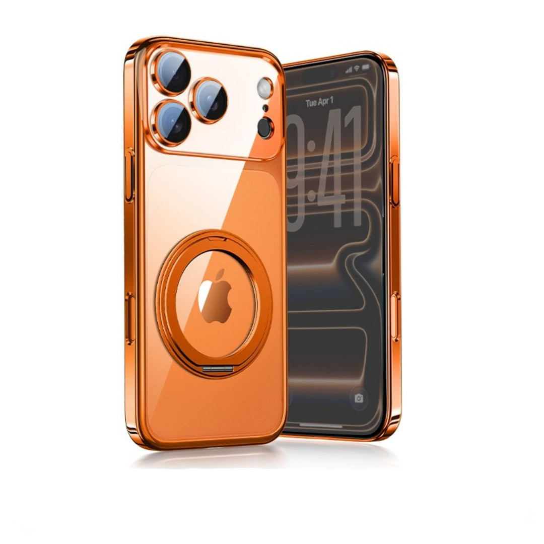 Ameigas Cosmic Orange Glossy Case — Magnetic Stand & 360° Protection