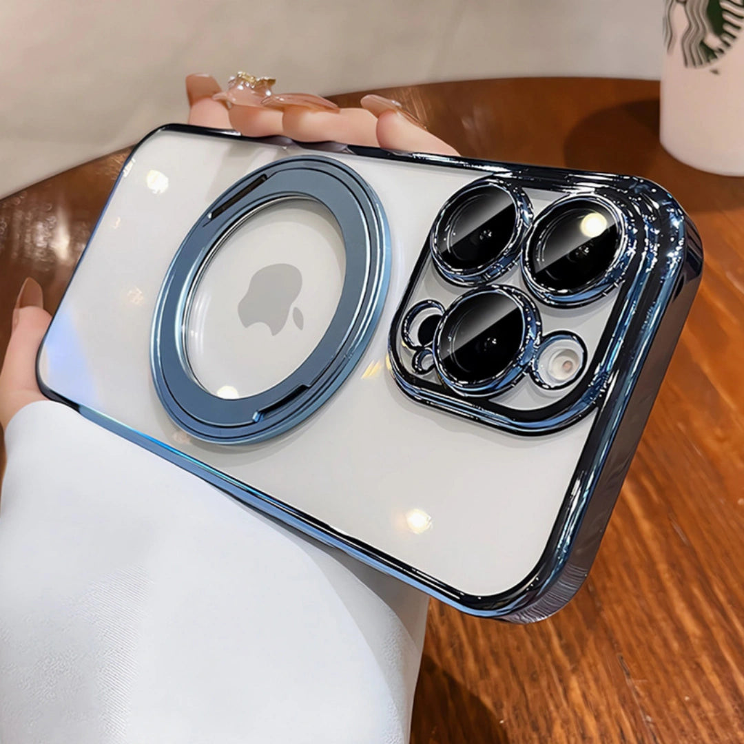 Ameigas Cosmic Orange Glossy Case — Magnetic Stand & 360° Protection